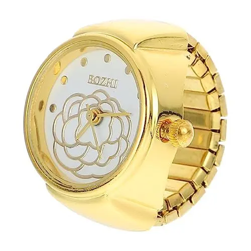 Produktbild: SOIMISS 1Stk Ringuhr epiphyllum trauzeugengeschenke Jewelry watch ziernieten decor Fingeruhr für Mädchen Fingeruhr Schmuckring Uhr Schmuck Fingeruhr Uhr mit Blumenring