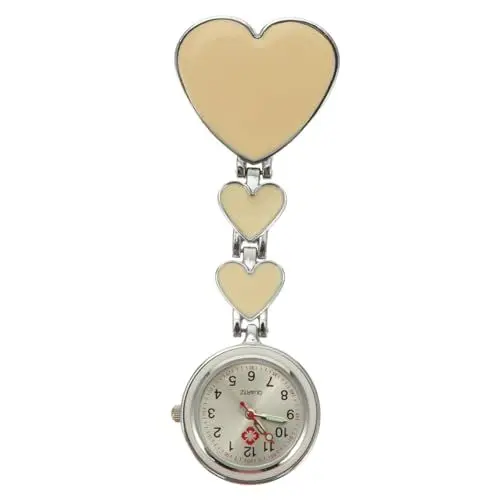 Produktbild: SOIMISS 1Stk Schwesterntisch hängende Uhr Taschenuhr Damenuhr Digitaluhren für Pflegeuhr medical watch krankenschwester uhr Schwesternuhren für Damen hängende Schwesternuhr Quarz Beige
