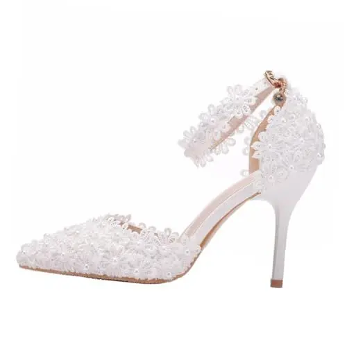 Produktbild: SOIMISS Elegante Spitze Brautkleid Schuhe High Heels Sandalen Für Hochzeitsfeier Braut