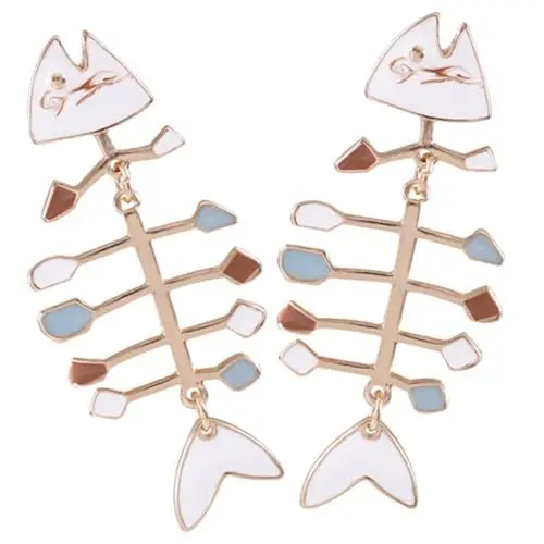 Produktbild: SOIMISS 1 Paar Fischgräten Ohrringe Tropfenohrringe Fischgräten Ohrringe Einzigartige Ohrringe Für Frauen Fisch Ohrringe Trendige Ohrringe Modische Ohrringe Damen Schmuck Ohrringe