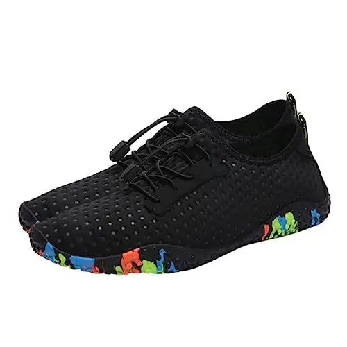 Produktbild: SOIMISS 1 Paar Sandalen Sportschuhe für Damen Wasserschuhe für Herren Schwimmbad Freizeitschuhe Surfschuhe schnell trocknende Strandschuhe praktische Sommerschuhe Sohle: Gummi Black