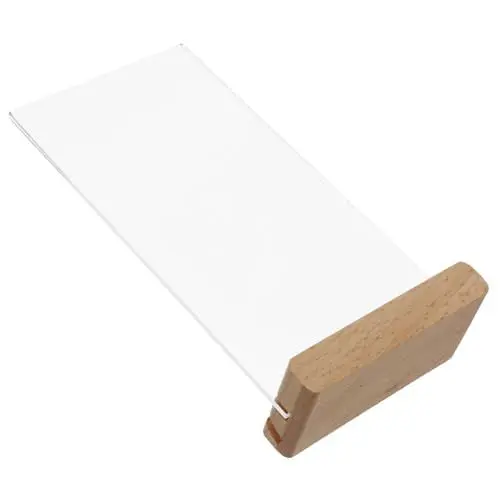 Produktbild: SOIMISS 1 Satz Acryl Schildhalter mit Holzständer Teilig Vertikal Diagonal für Restaurants Hochzeiten Geschäfte und