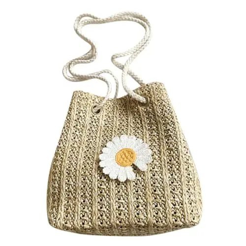 Produktbild: SOIMISS 1stück Bucket Bag Für Damen Kreative Freizeit Tasche Aus Geflochtenem Als Umhängetasche Oder Handtasche Für Alltag Und Ausflüge