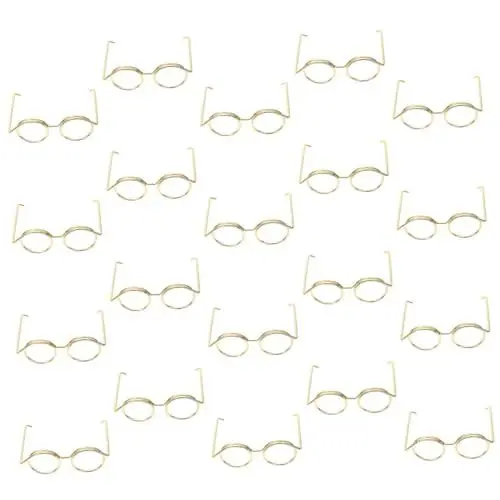 Produktbild: SOIMISS 20 Stück Mini Puppenbrillen Metallrahmen Ohne Gläser Fashion Accessoires für Puppen für Fotoshootings und Puppenhaus Zubehör