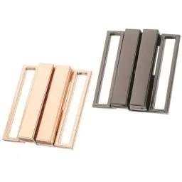 Produktbild: SOIMISS 2Pcs Metallschieber Schnallen Tri-Glide Knöpfe Verschlüsse Rechteck Gurtband Schieber Kleidung Zubehör Geschenke für Gurt Gürtel Rucksack DIY Zubehör 40Mm