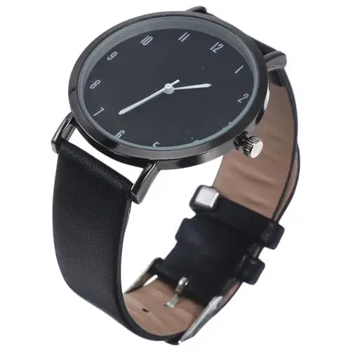 Produktbild: SOIMISS 2St Damen quarzuhr Mädchenuhren Uhren für Kinder Armreifen für Mädchen Presents for Women Damenmodeuhr Armbanduhr Herren tischband Damenarmbanduhr Uhr 石英，不锈钢，皮革 Black