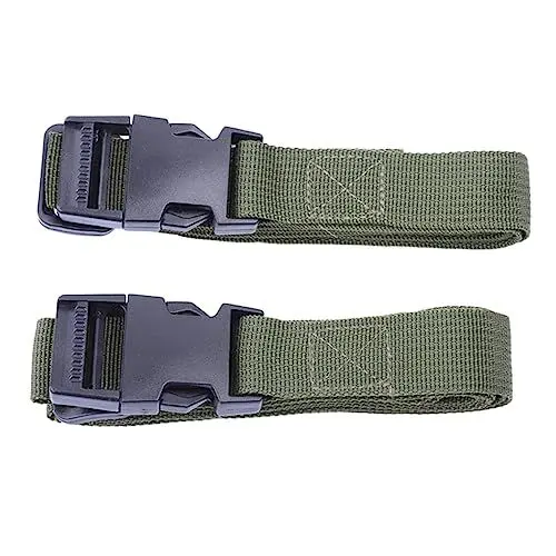 Produktbild: SOIMISS 2St Gürtelschnalle Verpackungsbänder Gepäckgürtel Verpackungsspanner Koffergurte aufbewahrungssystem ablagesystem Ladungssicherungsgurte Camping-Krawattenbänder pp Olive Green