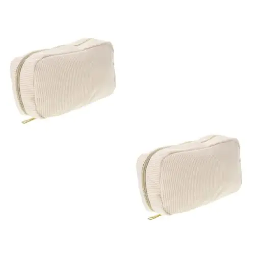 Produktbild: SOIMISS 2St Kosmetiktasche aus Cord Aufbewahrungstaschen mit Reißverschluss Tasche für Menstruationsbinden Beauty Tasche Damen Kosmetiktasche Reise-Kulturbeutel Schminktasche für Damen