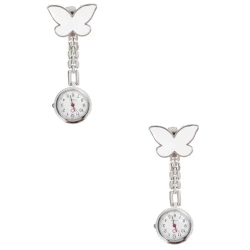 Produktbild: SOIMISS 2St Schwesterntisch spangenuhr uhrenkette wanduhren Fob-Uhr Arztuhr Taschenuhr versenkbar betrachten hängende Krankenschwestern beobachten frauen krankenschwester uhr Legierung