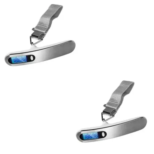 Produktbild: SOIMISS 2St digitale Kofferwaage digitalwaage gepäckwaage Low battery indication luggage scale Travel luggage scale Automatic hold luggage scale lb luggage scale Kofferwaage aus Edelstahl