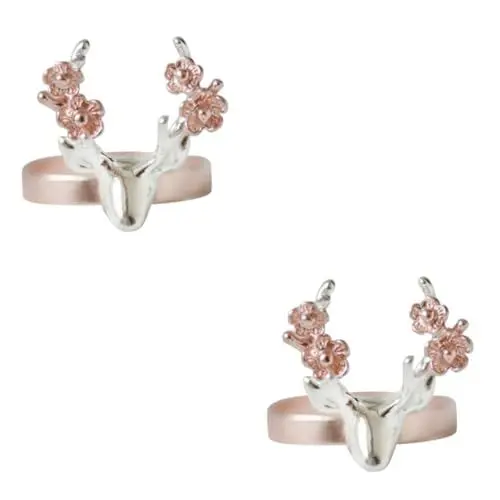 Produktbild: SOIMISS 2 Stück Rentier Fingerring Weihnachts Sterlingringe Weihnachts Hirsch Ring Weihnachtsparty Weihnachtsschmuck Weihnachts Hirsch Fingerring Mädchen