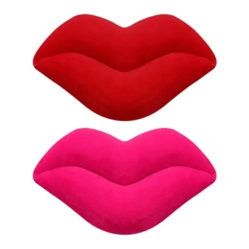 Produktbild: SOIMISS 2 Stück Sofakissen Dekokissen Für Couch Lippen Dekokissen Ästhetische Rote Dekokissen Rote Lippen Dekokissen Fürs Bett Pillenkissen Rotes Sofa Weiches