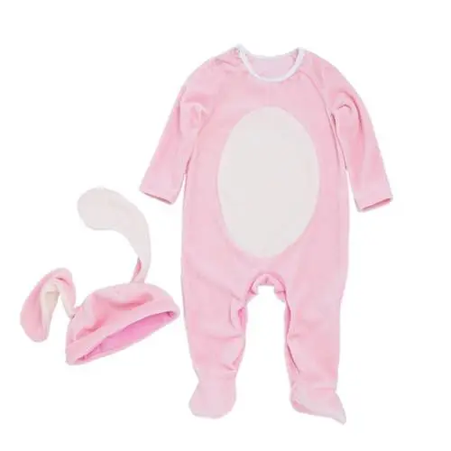 Produktbild: SOIMISS 2-teiliges Hasen-kostüm-set Für Babys Ärmel Säuglings-body-anzüge Kreativer -overall Ohrenschützer 59s 0–3 Monate