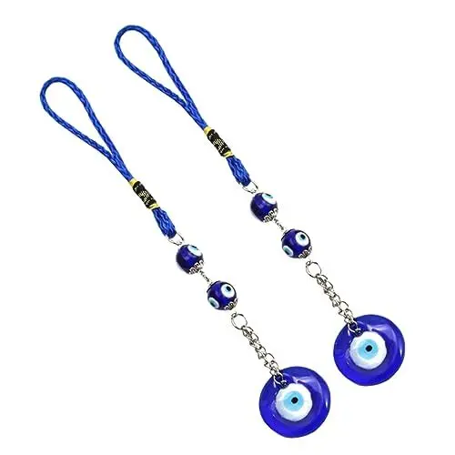 Produktbild: SOIMISS 2stücke Schlüsselanhänger Mit Blauem Auge Dekorative Anhänger Blick Stil Für Autoschlüssel Hausschlüssel Und Taschen