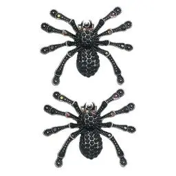 Produktbild: SOIMISS 2 Stück Schuhanstecker, Spinnenschuhblume Dekorative Schuhclips, Kann Zerlegen Schuh Dekorative Accessoires, Schwarze Stiefel Mit Absatz Schuhschmuck-clips für Frauen Mädchen Hochzeit Party