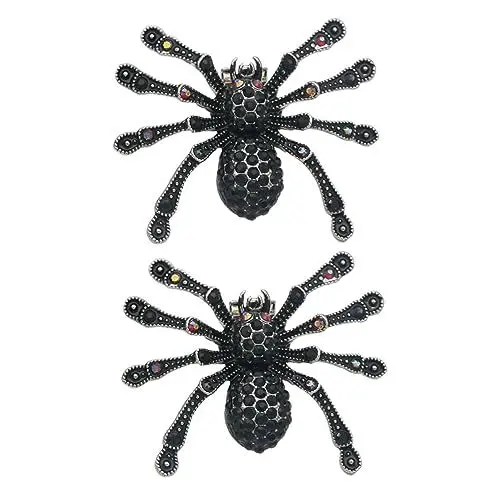 Produktbild: SOIMISS 2 Stück Schuhanstecker, Spinnenschuhblume Dekorative Schuhclips, Kann Zerlegen Schuh Dekorative Accessoires, Schwarze Stiefel Mit Absatz Schuhschmuck-clips für Frauen Mädchen Hochzeit Party