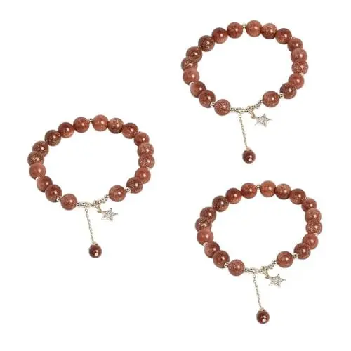 Produktbild: SOIMISS 3St Armband für die Frau Glücksarmband Frau Edelsteinarmbänder für Frauen edelstein armbänder Smaragd-Armband Frau Armband kreatives Armband Dame Armband Golden