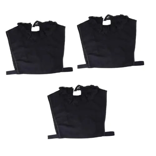 Produktbild: SOIMISS 3 Stk Halbhemd mit abnehmbarem Kragen halber Hemdkragen abnehmbarer gefälschter Kragen Damen Kragen kropfkette Detachable collar abnehmbarer Kragen abnehmbarer Hemdkragen Black