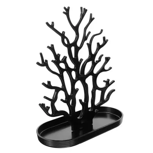 Produktbild: SOIMISS 3st Schmuckständer Baum Organizer Für Schmuckdisplays Halskette Schmuckbaum Angelbank-rutenhalter Halskettenhalter Schmuckbaumständer Hängender Schmuckbaum Halskettenständer Black