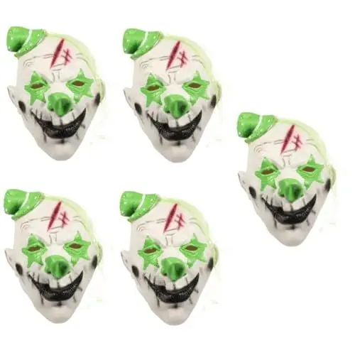 Produktbild: SOIMISS 5St Halloween-Clown-Maske mundschutzmasken horror mask terrifier mask Clown-Cosplay-Kostüm Halloweenkostüm Cosplay-Clown-Maske Halloween-Cosplay-Maske Emulsion Green