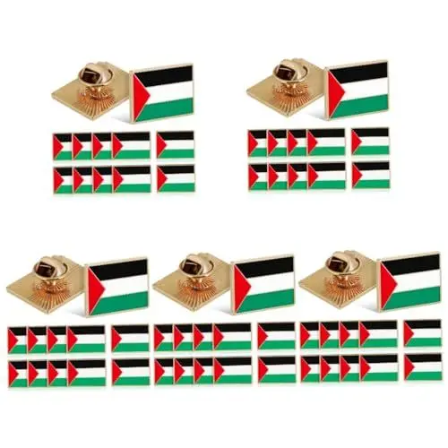Produktbild: SOIMISS 5 Sätze Fahnenbrosche Palästina Flagge Anstecker Nationalflagge Anstecker Palästina Palästina-flaggen-pin Palästinensischer Schmuck Anstecknadel Für Rucksäcke 12 Stück * 5