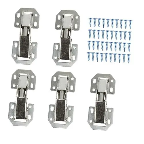 Produktbild: SOIMISS 5 Stück Dicke Möbelbeschläge Verdeckte Hydraulische Scharniere mit Schrauben für Küchenschranktüren und Möbel Scharniere Installieren
