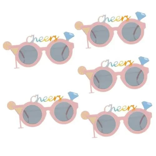 Produktbild: SOIMISS 5 Stück Hawaii Brille Verrückte Rosa Brille Flippige Lustige Brille Strandparty Brille Kinder Partygeschenk Rosa Partybrille Für