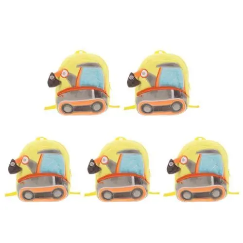 Produktbild: SOIMISS 5st Baggerrucksack Rucksack Für Kleinkinder Rucksack Kleinkind Kleiner Kinderrucksack Gelber Rucksack Gefüllte Tasche Reisezubehör Für Puppen LKW-Rucksack -Rucksack Plüsch