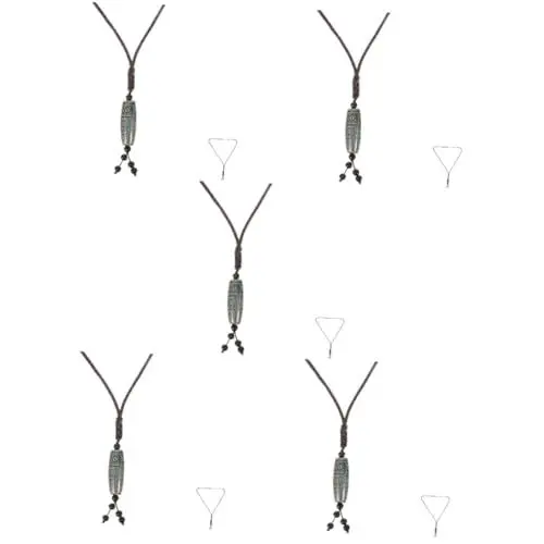 Produktbild: SOIMISS Dzi Stein Tibet Kette 5st Neun Augen Dzi Perlenanhänger Halskette Tibetischer Schmuck Für Frauen Tibetische Buddhistische Einrichtung Dzi-perlenkette Tibetisches Buddhismus Schmücken Achat