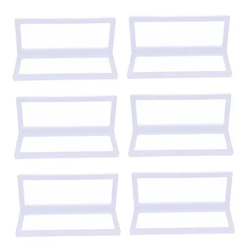 Produktbild: SOIMISS Schwebender Schmuckständer 3d-organizer Schwebende Vitrine Stabile Pe-folie Weiß 9 3 Cm 6 Stück