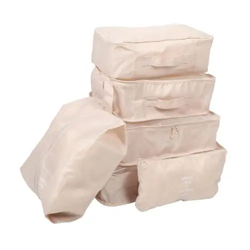 Produktbild: SOIMISS 7st Reise-Aufbewahrungstasche Kompressionspackungswürfel Rucksack-packtaschen Veranstalter Von Reisegepäck Reisetaschen Für Gepäck Organizer-Taschen Packen Beige Polyester