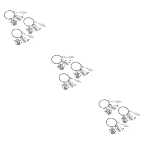 Produktbild: SOIMISS 9 Stk kreativer Schlüsselhalter Schlüsselanhänger für Autoschlüssel Garten Schlüsselanhänger Stuffer schlüsselkette thanksgiving dekoration Schmuck für Schlüsselanhänger Silver