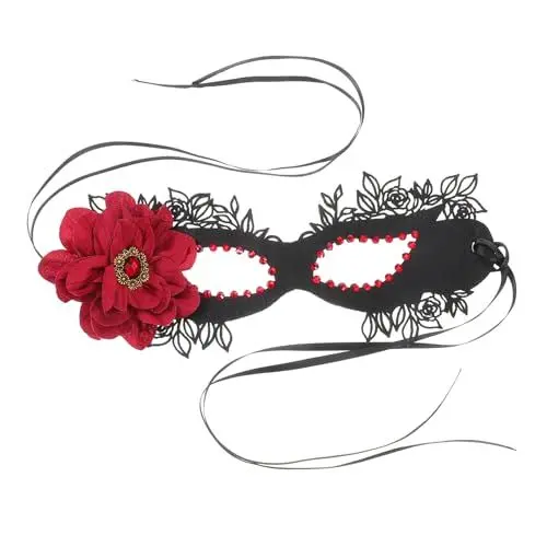 Produktbild: SOIMISS Blumentanzmaske Maskerade Cosplay-maske Maskerade Maske Frauen Halloween-augenmasken Maskerade-maske Für Frauen Karnevalsmaske Prop Maskerade Masken Schwarze Partymaske Plastik
