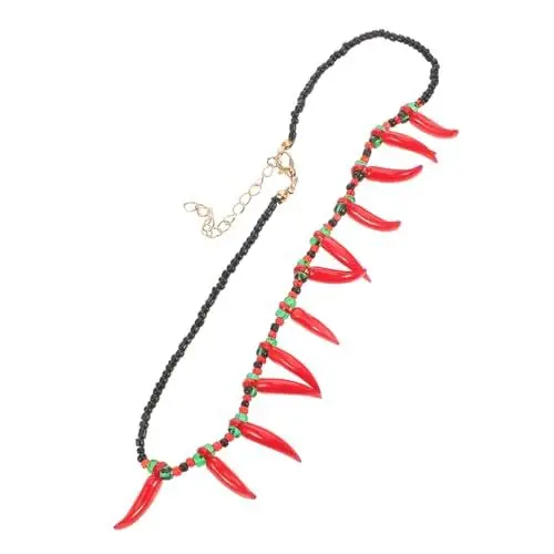 Produktbild: SOIMISS Chili-halskette Mit Metallperlen Stilvoller Chili- Personalisierte Halskette Für Frauen