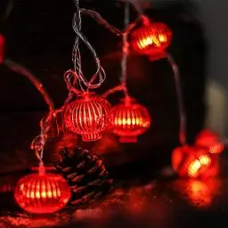 Produktbild: SOIMISS Chinesische Laternen Weihnachten Lichterkette China Neujahr Silvester Deko Weihnachtsbaumschmuck Frühlingsfest Lampions Garten Dekoleuchte Lampenkette Dekoration Hängende Girlande
