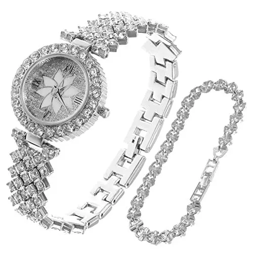 Produktbild: SOIMISS Elegante mit Diamanten Besetzte Modeuhr für Damen Armbanduhr mit Armband für Stilvolle Anlässe