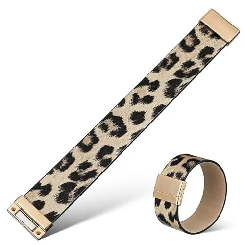 Produktbild: Beaupretty Leopard Armband Für Damen Breites Wickelarmband Mit Leopardenmuster Modisches Accessoire Für Jeden Anlass Leicht Und Hautfreundlich