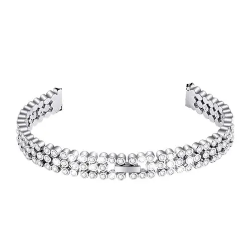 Produktbild: SOIMISS Elegantes Edelstahl-uhrenarmband Mit Diamanten Modisches Armband Für R370 Komfortables Armband Mit Strasssteinen