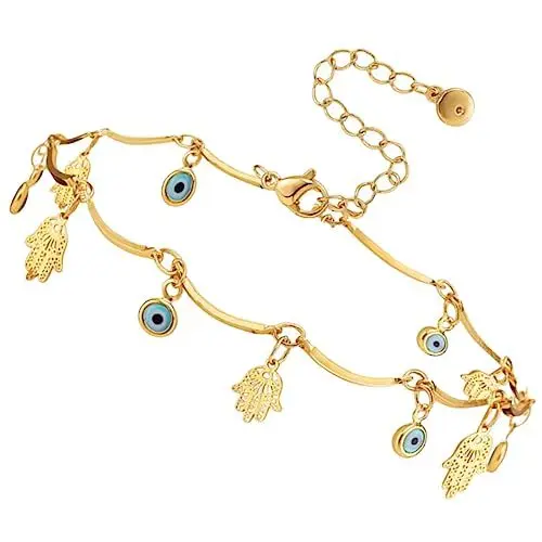 Produktbild: SOIMISS Fußkettchen Fußkettchen Fußkettchen Für Frauen Fußkettchen Mit Bösem Blick Strand Fußkettchen Für Frauen Hand Fußkettchen Mit Bösem Blick Goldene Fußkettchen Für Frauen