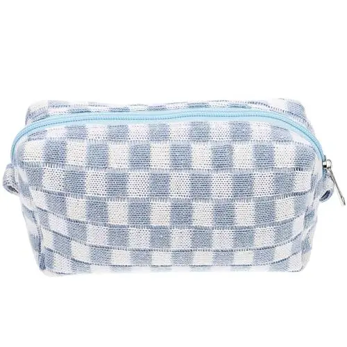 Produktbild: SOIMISS Karierte Make-Up-Tasche Make-Up-Bürstentasche Kosmetiktasche Reise-Kulturbeutel Make-Up-Aufbewahrungstasche für Frauen Mädchen
