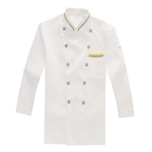 Produktbild: SOIMISS Kochuniform Jacke für Mann Koch Arbeitsmantel Kimono-Jacke Arbeitsmantel Kochen leichte Jacken Chef Clothes Bakery uniform Kochmantel langärmlige kochjacke Baumwolle Polyester Weiß