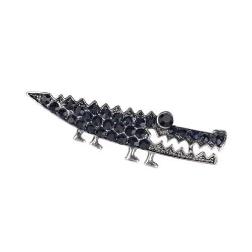 Produktbild: SOIMISS Krokodil Brosche Modebrosche Diamantbrosche Brosche Für Männer Kragen Brosche Aus Stoff Schalbrosche Mantelnadel Broschen Für Damen Halloween-brosche Persönlichkeitsbrosche Silver