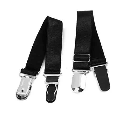 Produktbild: SOIMISS Paar Strumpfband aus Nylon Herren schwarze Hosenträger Shaper für Frauen Oberschenkelgürtel strumpfhalter sockenclips Strumpfbandschnalle für Damen Strümpfe Strumpfband Black