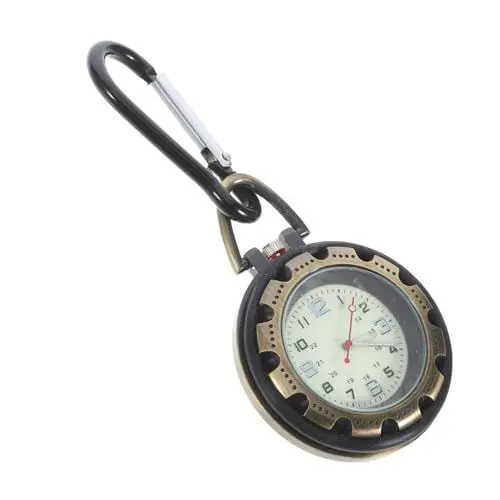 Produktbild: SOIMISS Dunkel Leuchtende Karabineruhr Clip-on-design für Rucksackreisen Kompakte und Modische Uhr für Outdoor-enthusiasten Schnalle Aus Rotbronze