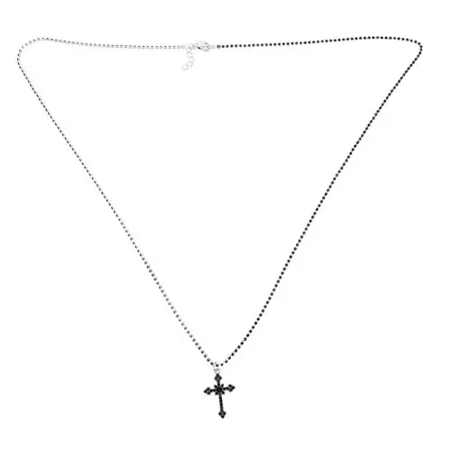 Produktbild: SOIMISS Stapelbare Kreuzketten Kreuzanhänger Cross Charm Kette Halskette stylischer Kettenanhänger Legierung Black