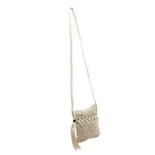 Produktbild: SOIMISS Gewebte Stroh-strandtasche Damen Crossbody Tote Mesh-strandtaschen für Frauen