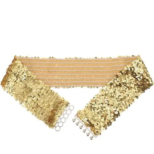 Produktbild: SOIMISS Taillengürtel Mit Pailletten Disco-gürtel Glitzergürtel Gürtel Für Kleid Paillettengürtel Cinch-gürtel Korsettgürtel Breiter Gürtel Damen Elastizität Legierung Dekorativer Gürtel