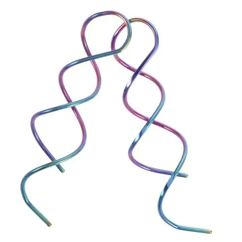 Produktbild: SOIMISS Wellenförmige Quastenohrringe Strandohrringe Für Frauen Wirbeldrahtohrringe Musiknotenohrringe Für Frauen Neon-ohrringe Elegante Ohrringe Aus Edelstahl Für Damen Rostfreier Stahl