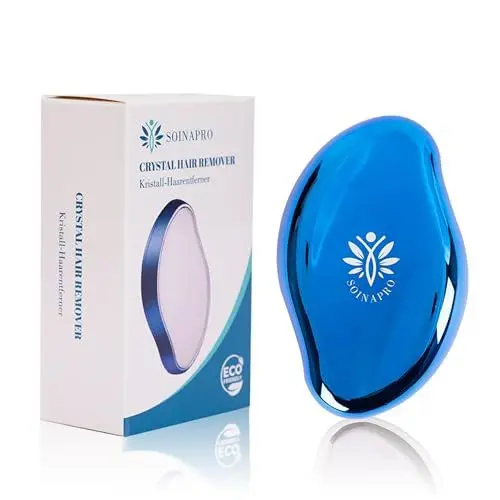 Produktbild: Soinapro Crystal Nano Haarentferner | Premium-Haarentfernung für Frauen und Männer | Effizientes Haarentfernungsgerät | Verbesserter Nano-Glaskristall-Haarentferner mit sanftem Hautpeeling - (Blau)