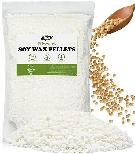 Produktbild: Sojawachs für Kerzen, BOYUJK Premium Natural Candle Wax, Kerzenwachs für Kerzen (1KG).